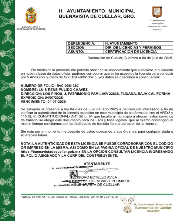 Licencia de Conducir